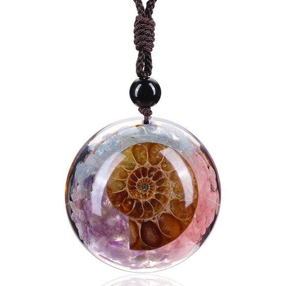 New Top Plaza 7 Chakra Natural Healing Crystal Stone Pendant Necklace Ad… - Picture 1 of 7